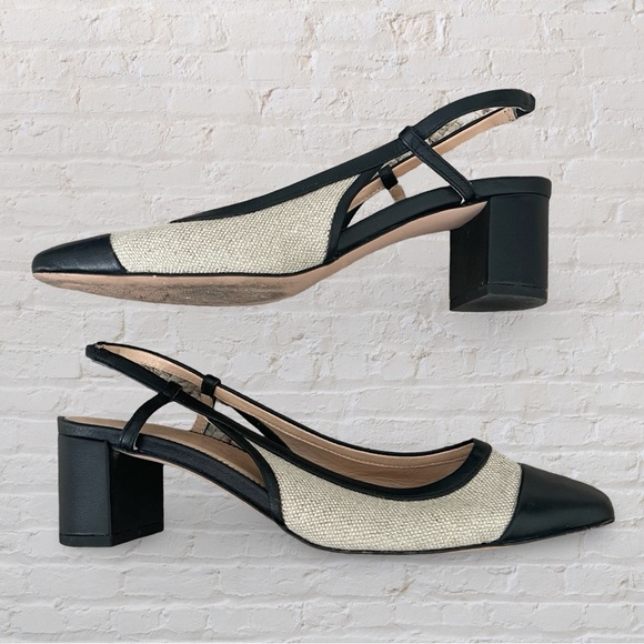 J. Crew Millie Slingback Heels in Italian Linen - Picture 5 of 7